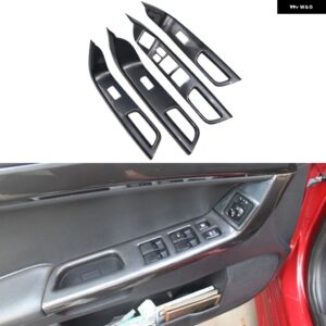 RHD LHD 三菱 ランサー 2008-2016 カーアクセサリー ABS プラスチック 車ドアウィンドウリフトスイッチカバー ハイコンフィグレーション - Left Steering Wheel