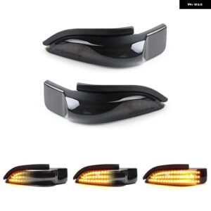 トヨタ ヤリス カムリ プリウス エティオス カローラ ヴェンザ アバロン RAV4 LED サイドミラー ランプ アンバー サイド リアビュー ダイナミック - Smoked Dynamic Amber