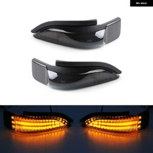 トヨタ ヤリス カムリ プリウス エティオス カローラ ヴェンザ アバロン RAV4 LED サイドミラー ランプ アンバー サイド リアビュー ダイナミック - Smoked Normal Amber