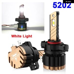 3570チップ統合9005/9006/5052/H11 LED車用 ヘッドライト フォグランプ 電球 ホワイト/イエローライト - 5202 White Light