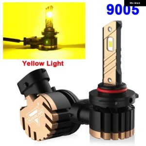 3570チップ統合9005/9006/5052/H11 LED車用 ヘッドライト フォグランプ 電球 ホワイト/イエローライト - 9005 Yellow Light