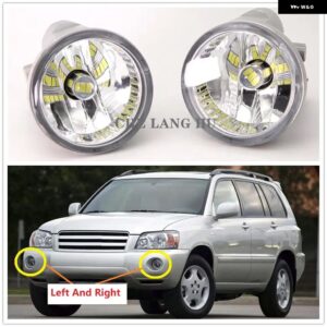 LED フォグランプ トヨタ ハイランダー 2004 - 07 カー スタイリング フロント バンパー LED フォグライト フォグランプ 電球 付き - Pair LED Fog lamp
