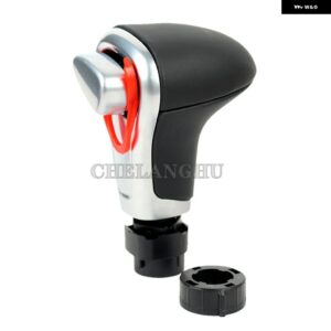 カーボン オートマチック ギア シフト ノブ PUレザー ブーツ アウディ A6 C6 S6 RS6 アバント オールロード クワトロ 2005 - 10 - Black Leather Knob