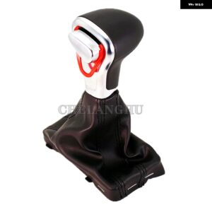 カーボン オートマチック ギア シフト ノブ PUレザー ブーツ アウディ A6 C6 S6 RS6 アバント オールロード クワトロ 2005 - 10 - Black Boot Line