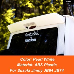 スズキ ジムニー JB64 JB74 2019 - 22 リアルーフ トランク リッド ダックカースポイラー ウィング ブラック ホワイト エクステリア - Pearl White