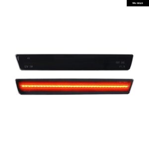 ダッジ チャレンジャー SRT R/T 2018-2023 クリアスモークレンズ LED サイドマーカーランプ アンバー フロント レッド リアサイドフェンダー リフレクター - Smoked Red Rear