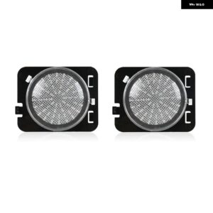 ジープ ラングラー JK 2007-2017 クリアスモークレンズ LED サイドマーカーランプ フロントフェンダー アンバー ライト - Clear Lens