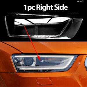クリアフロント ヘッドライト レンズ シェルカバー ランプカバー ランプシェード アウディ Q3 8U RS Q3 プレフェイスリフト2011-2014 - 1pc Right Side