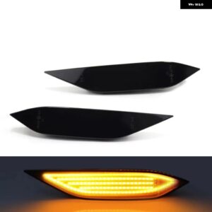 ポルシェ カイエン 958 92A 2010-2014 クリアスモークレンズ LED サイドマーカーランプ ダイナミック アンバー ウィンカー ウインカー インジケーター - Smoked Normal Amber