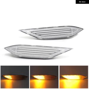 ポルシェ カイエン 958 92A 2010-2014 クリアスモークレンズ LED サイドマーカーランプ ダイナミック アンバー ウィンカー ウインカー インジケーター - Clear Dynamic Amber