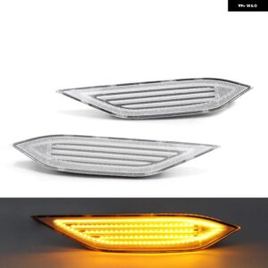 ポルシェ カイエン 958 92A 2010-2014 クリアスモークレンズ LED サイドマーカーランプ ダイナミック アンバー ウィンカー ウインカー インジケーター - Clear Normal Amber