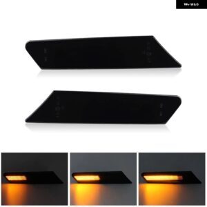 ポルシェ 987 ケイマン ボクスター 911 997 カレラ ターボ GT2 GT3 LED サイドマーカーランプ ダイナミックウィンカー ウィンカー インジケーター ライト - Smoked Dynamic Amber