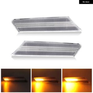 ポルシェ 987 ケイマン ボクスター 911 997 カレラ ターボ GT2 GT3 LED サイドマーカーランプ ダイナミックウィンカー ウィンカー インジケーター ライト - Clear Dynamic Amber