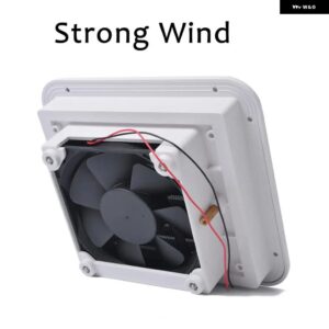防塵 換気扇 キャラバン サイド排気口 通気口 RV モーターホーム トレーラー ボート ヨット キャラバン キャンピングカー CARANVAN - White strong wind
