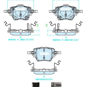 セラミック フロント リア ブレーキ パッド GAC GS5 1.5 2018- GAC GA8 390T GM6 270T 2019- 現在 8835002ADE0000 - BENDIX BRAND
