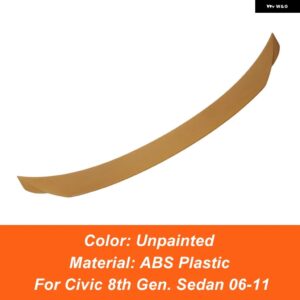ホンダ シビック 8代目 セダン 2005 06 07 08 09 10 11 レーシング スポーツ リア トランク リッド ブーツ カースポイラー ウィング 外装 アクセサリー - Unpainted