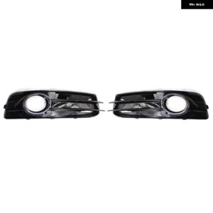 フォグランプ カバー 車用フロント バンパー フォグランプ フレーム フード グリル カバー アウディ A3 8P S-LINES 2009 2010 2011 8P0807682 - Chrome Silver-1Pair