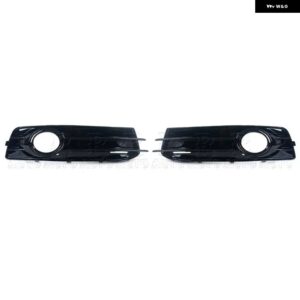 フォグランプ カバー 車用フロント バンパー フォグランプ フレーム フード グリル カバー アウディ A3 8P S-LINES 2009 2010 2011 8P0807682 - Glossy Black-1Pair