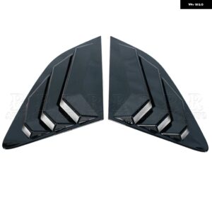 2個 サイド リアウィンドウ スクープルーバー シャッター ステッカー カバー トリム カー スタイリング ABS アクセサリー アウディ A3 8V ハッチバック - black