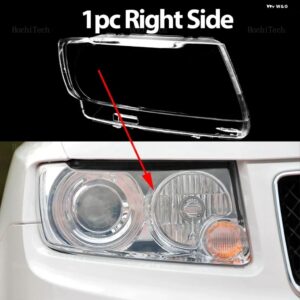 ヘッドライト カバー クリアマスクレンズ ランプシェード ヘッドランプ シェル ポリカーボネート ジープ コンパス MK49 フェイスリフト 2011 - 14 - 1pc Right Side