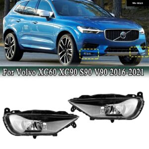 ボルボ XC60 XC90 S90 V90 2016-2021 LED DRL フロント バンパー フォグランプ ホワイト デイタイム ランニングライト 31434666 31434667 - Left Side