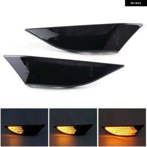 ポルシェ ボクスター ケイマン 982 981 718 スパイダー 991 911 カレラ LED サイドマーカーランプ ダイナミックウィンカー ウィンカー インジケーター - Smoked Dynamic Amber
