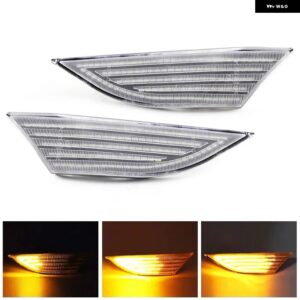 ポルシェ ボクスター ケイマン 982 981 718 スパイダー 991 911 カレラ LED サイドマーカーランプ ダイナミックウィンカー ウィンカー インジケーター - Clear Dynamic Amber