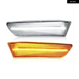 インフィニティ V35 G35 日産 スカイライン 350GT クーペ クリアスモークレンズ LED サイドマーカーランプ アンバー ウィンカー ホワイト DRL ライト - Clear Lens