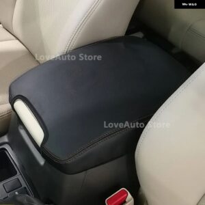 トヨタ ランドクルーザー プラド 150 センター アームレスト ボックス レザーカバー 内装 装飾 レザー パッド 2010-2020 - Black line