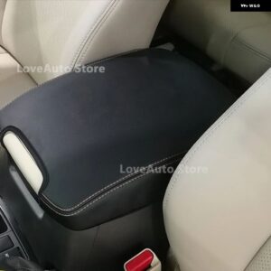 トヨタ ランドクルーザー プラド 150 センター アームレスト ボックス レザーカバー 内装 装飾 レザー パッド 2010-2020 - black beige