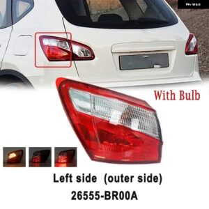 日産 キャシュカイ 2008-2015 EU バージョン テールライト リア ブレーキライト ウィンカーライト フォグランプ テールランプ 26550-BR00A - Left Outer-bulb