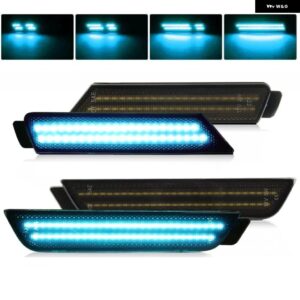 4個 車用 フロント リア LED サイド マーカーライト ダイナミックブルーライト フェンダーサイドランプ シボレー カマロ 2010-2015 - Blue Light