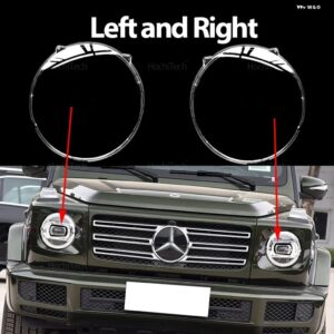 BIG G ヘッドライト カバー ランプシェード ヘッドランプ クリアレンズ カバー ブライトシェル メルセデス G クラス W463 2ND W464 G55 G63 G65 2019-2023 - Left and Right