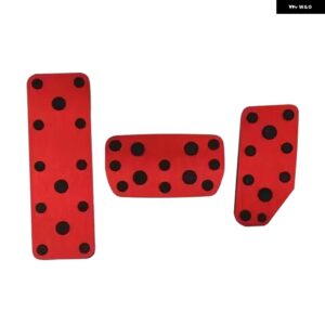 アクセルブレーキレストフットペダル 2024 スバル クロストレック インプレッサ AT 内装 パーツアクセサリー 合金 - Red For AT