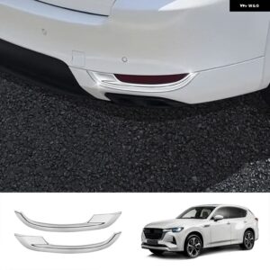 マツダ CX-60 CX60 2022 2023 2024 RHD LHD 外装 装飾 リア フォグランプ カバー トリム フォグランプ 装飾 ストリップアクセサリー - Silver