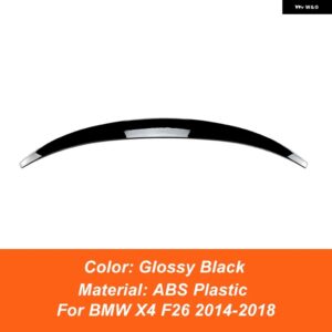 BMW X4 F26 2014-2018 リア トランク リッド カースポイラー ウィング MP スタイル ABS素材 カーボンブラック アップグレード 外装 - Glossy Black