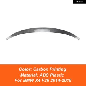 BMW X4 F26 2014-2018 リア トランク リッド カースポイラー ウィング MP スタイル ABS素材 カーボンブラック アップグレード 外装 - Carbon Printing