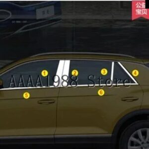 車用ミドルコラムウィンドウ トリム デコレーションストリップ ステッカー フォルクスワーゲン VW T-ROC 2017 - 21 - c