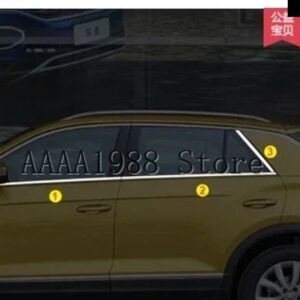 車用ミドルコラムウィンドウ トリム デコレーションストリップ ステッカー フォルクスワーゲン VW T-ROC 2017 - 21 - b