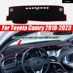 赤 ダッシュボード ダッシュマットサンカバー パッド トヨタ カムリ 2018-2023 - Have HUD