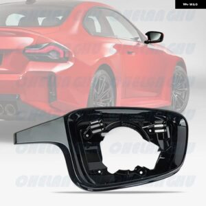BMW G87 M2 G80 G81 M3 G82 G83 M4 2021 - 24 車用 ブラック塗装 バックミラー フレーム トリム マウント サポート リング - 1 pc Right Side