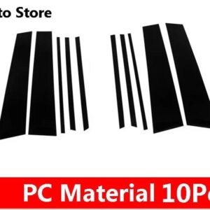 車体ミドルコラムサイドカバー フレーム トリム ステッカー 外装 アクセサリー フォルクスワーゲン VW ティグアン MK2 2020 2021 2017 - 19 - 10pcs