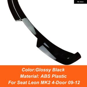 SEAT LEON MK2 4ドア 2009 10 11 12 リアルーフ トランク リッド ダックテール カースポイラー ウィング ABS ブラック カーボン表面 アクセサリー パーツ - Glossy Black