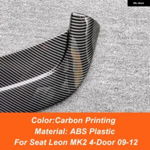 SEAT LEON MK2 4ドア 2009 10 11 12 リアルーフ トランク リッド ダックテール カースポイラー ウィング ABS ブラック カーボン表面 アクセサリー パーツ - Carbon Printing