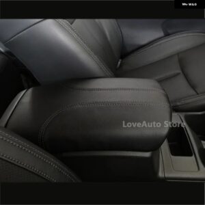 日産 エクストレイル T32 2017 - 21 センター アームレスト ボックス レザーカバー 内装 装飾 パッド アクセサリー - Black line