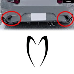 リア バンパー スプリッタースポイラー エアベント カバー フレーム ステッカー マツダ MX-5 ミアータ ND 2016-2024 ボディデコレーション トリム - Gloss Black