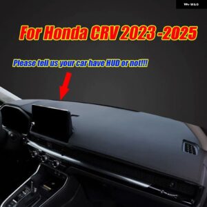 ブラックレザー ダッシュボード カバー ダッシュ プロテクター パッド マット ホンダ CRV CR-V 2023-2025 - Have HUD