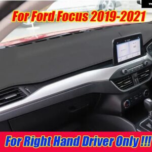 RHDレザー ダッシュボード カバー ダッシュ プロテクター パッド マット フォード フォーカス 2019-2021 - Right hand drive