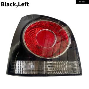 1/2個 車用リア バンパー テールライト VW P'OLO 9N 9N3 ハッチバック 2005-2010 - Black-Left
