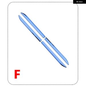 VW タオス 2021 2022 車用サイドリーフサイド 装飾 ラベル フレーム ステッカー カバー カーアクセサリー - F